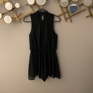 Black Chiffon Romper